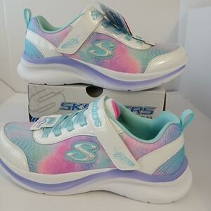 Skechers Kids Tie-Dye Pastel Sneaker - Mint, Pink & Lavender